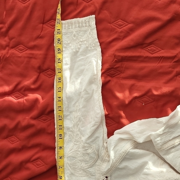 Lapis Peasant Cottagecore Embroidered tunic top Boho Bohemian Monochromatic - Picture 15 of 15